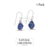 Rough Tanzanite Dangle Earring 925 Sterling Silver Jewelry